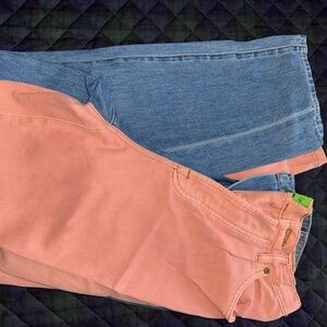 Stylish Pink and Blue Women's Jeans